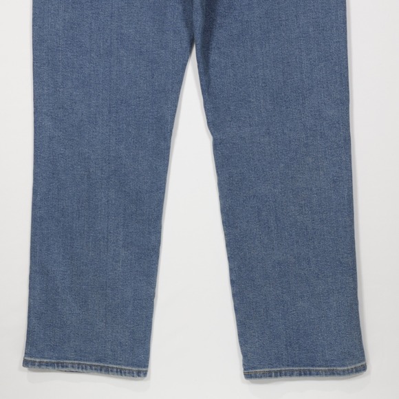 Signature Women's High Rise Straight Distressed Stretch Denim Jeans Blue Sz 8/29 - Picture 6 of 9